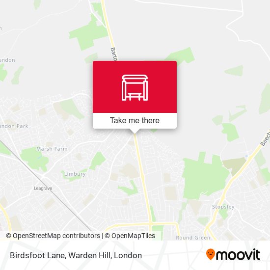 Birdsfoot Lane, Warden Hill map