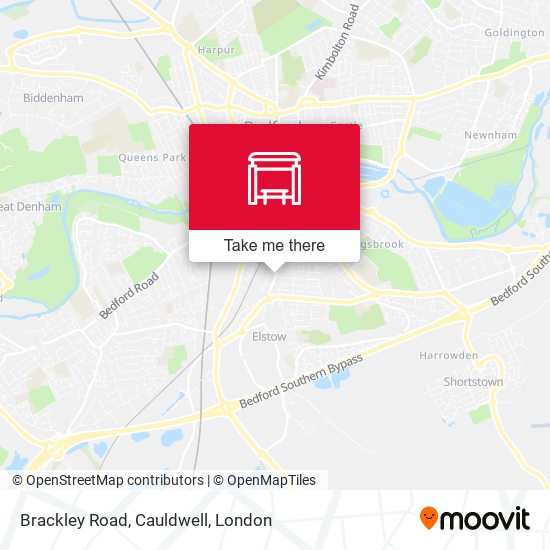 Brackley Road, Cauldwell map