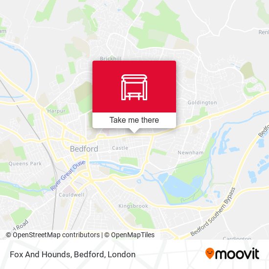 Fox And Hounds, Bedford map