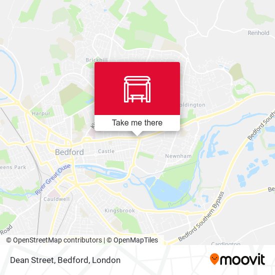 Dean Street, Bedford map