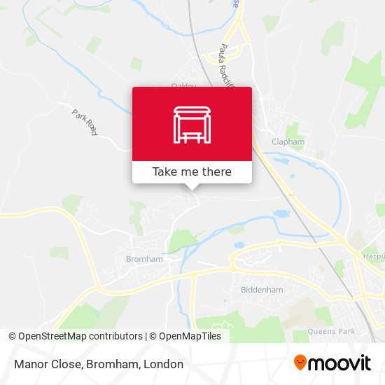 Manor Close, Bromham map