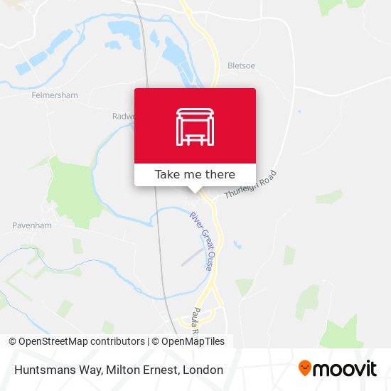 Huntsmans Way, Milton Ernest map