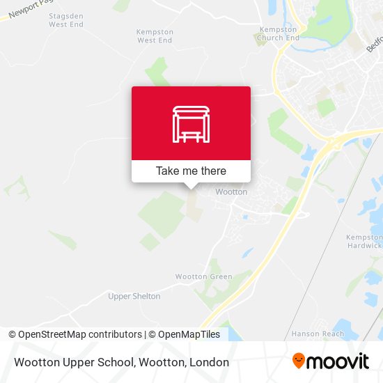 Wootton Upper School, Wootton map
