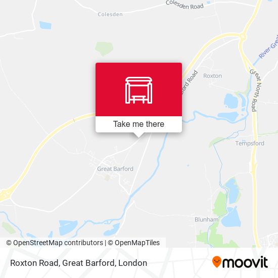 Roxton Road, Great Barford map