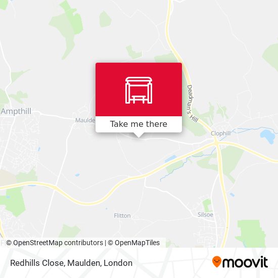 Redhills Close, Maulden map