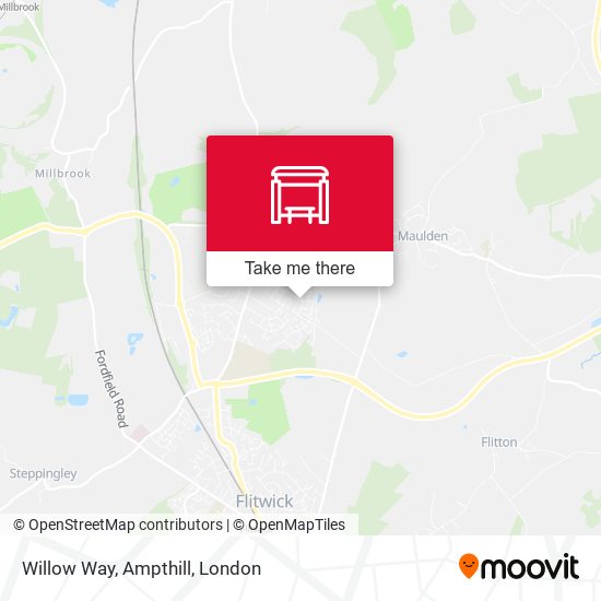 Willow Way, Ampthill map