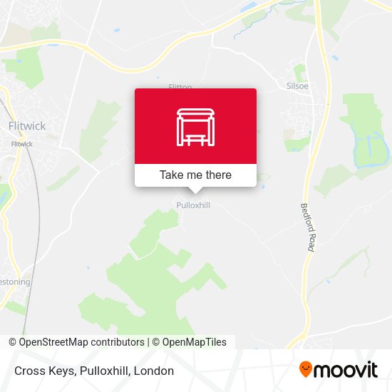 Cross Keys, Pulloxhill map