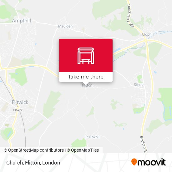 Church, Flitton map