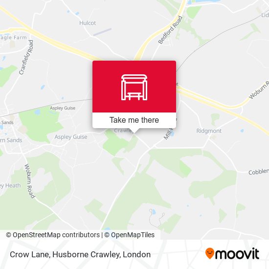 Crow Lane, Husborne Crawley map