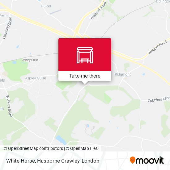 White Horse, Husborne Crawley map