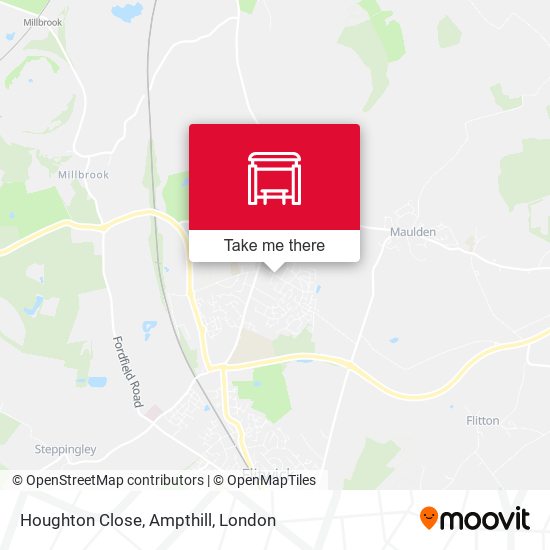 Houghton Close, Ampthill map