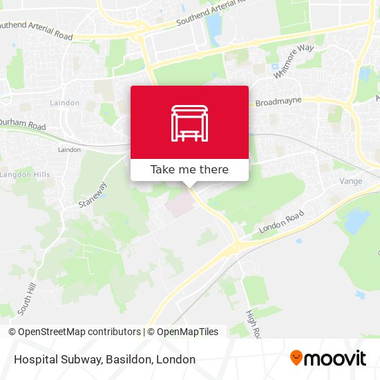 Hospital Subway, Basildon map