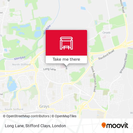 Long Lane, Stifford Clays map