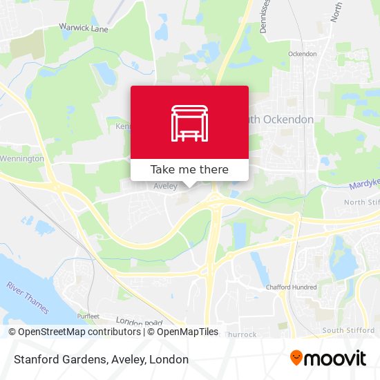 Stanford Gardens, Aveley map