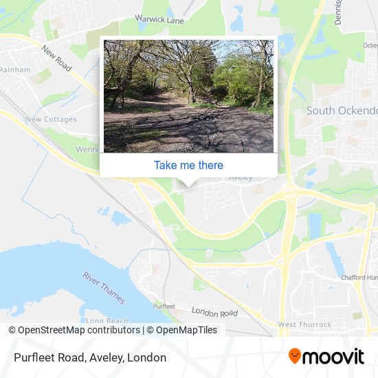 Purfleet Road, Aveley map
