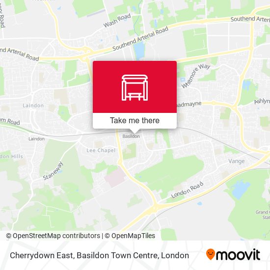Cherrydown East, Basildon Town Centre map