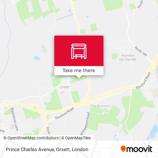 Prince Charles Avenue, Orsett map