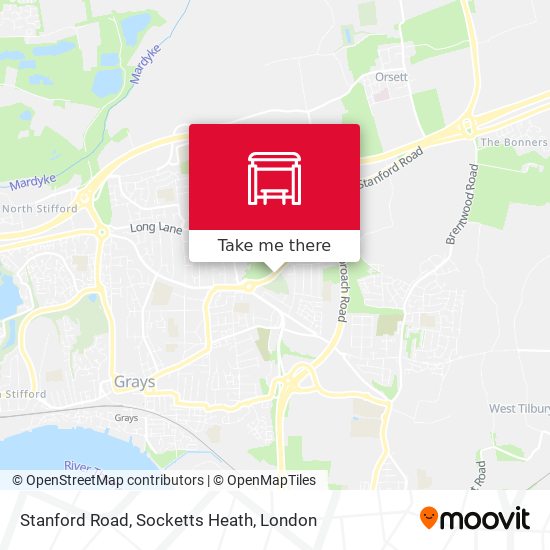 Stanford Road, Socketts Heath map