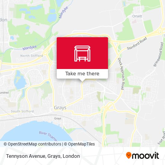 Tennyson Avenue, Grays map