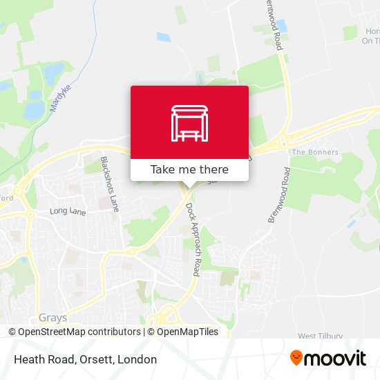 Heath Road, Orsett map