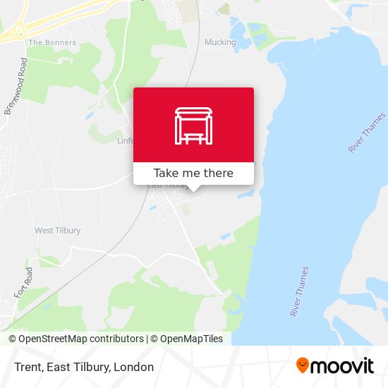 Trent, East Tilbury map