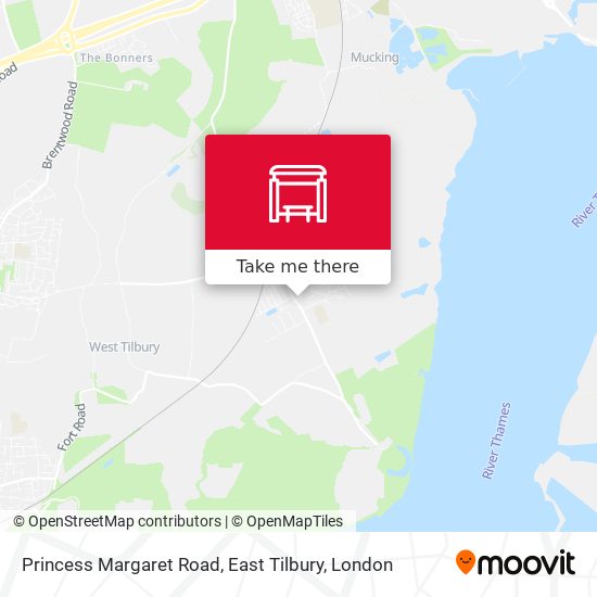 Princess Margaret Road, East Tilbury map