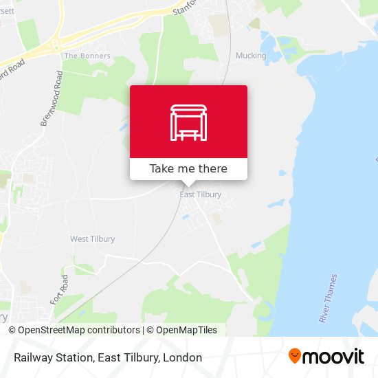Railway Station, East Tilbury map