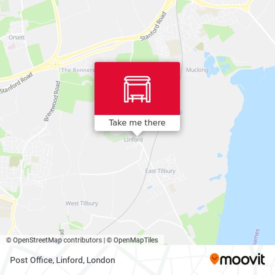 Post Office, Linford map