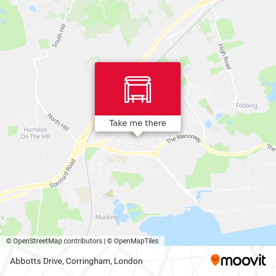 Abbotts Drive, Corringham map