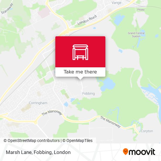 Marsh Lane, Fobbing map