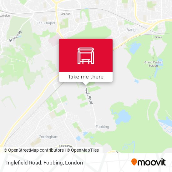 Inglefield Road, Fobbing map