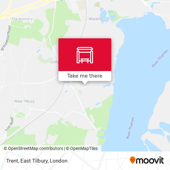 Trent, East Tilbury map