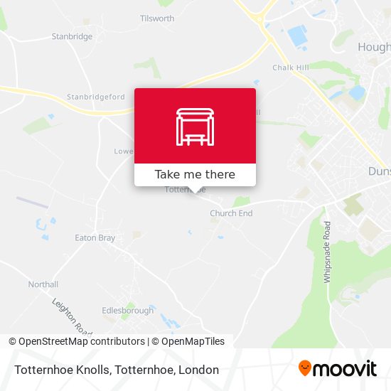 Totternhoe Knolls, Totternhoe map