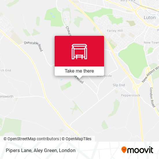 Pipers Lane, Aley Green map