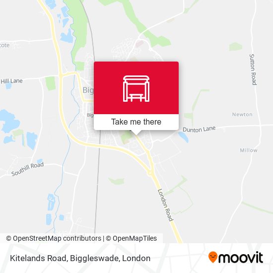 Kitelands Road, Biggleswade map