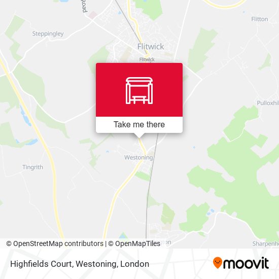 Highfields Court, Westoning map