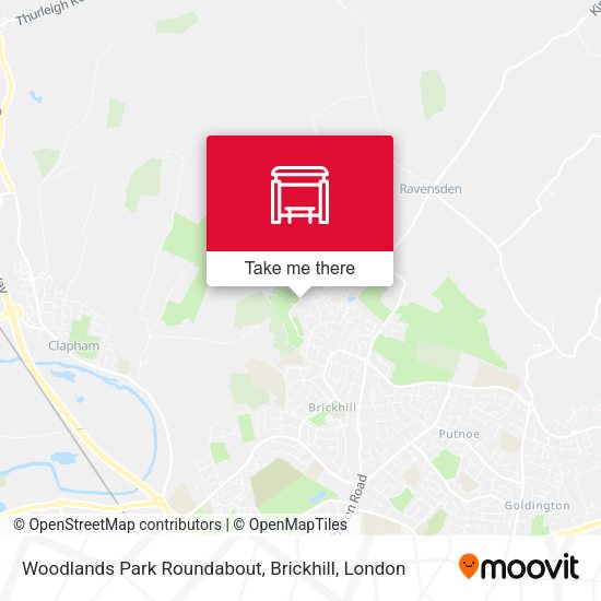 Woodlands Park Roundabout, Brickhill map