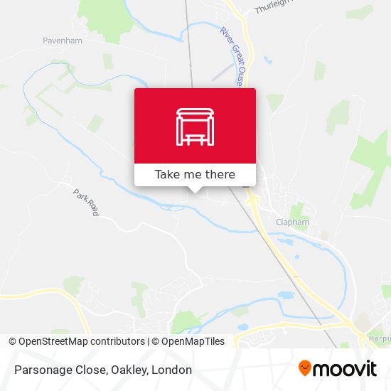 Parsonage Close, Oakley map