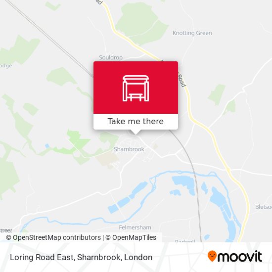 Loring Road East, Sharnbrook map
