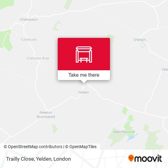 Trailly Close, Yelden map