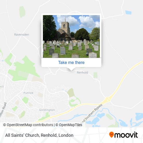 All Saints' Church, Renhold map