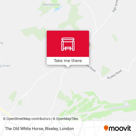 The Old White Horse, Riseley map