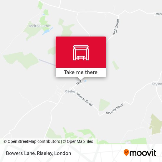 Bowers Lane, Riseley map