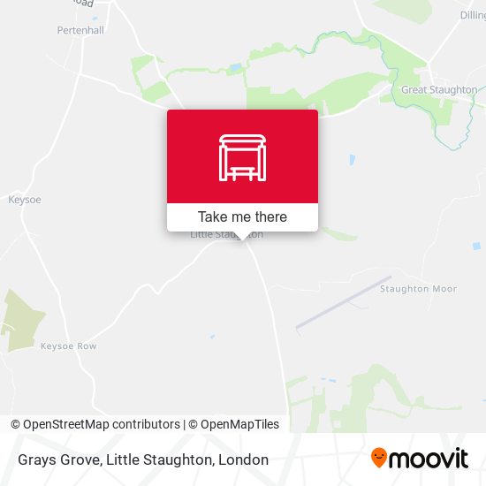 Grays Grove, Little Staughton map
