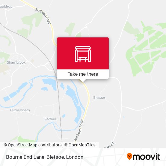 Bourne End Lane, Bletsoe map