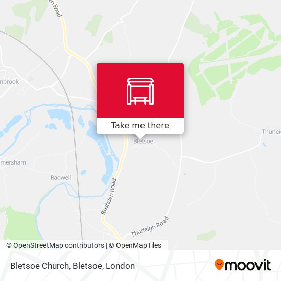 Bletsoe Church, Bletsoe map