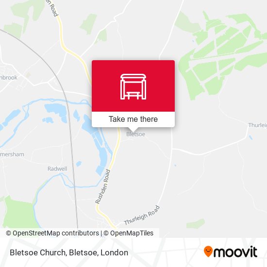 Bletsoe Church, Bletsoe map