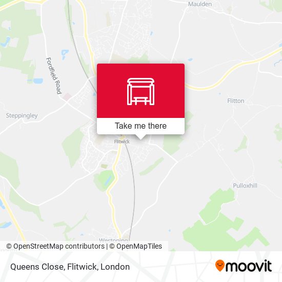 Queens Close, Flitwick map