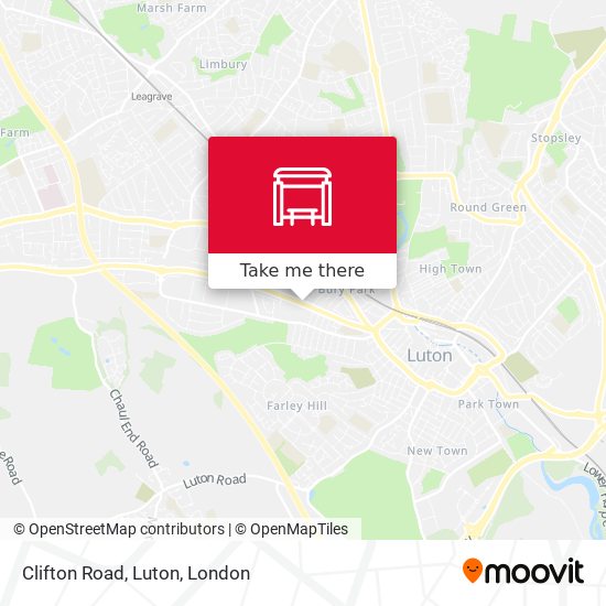 Clifton Road, Luton map