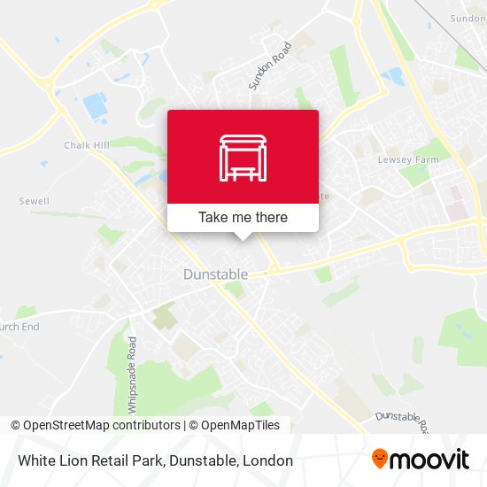 White Lion Retail Park, Dunstable map